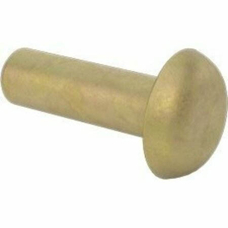 BSC PREFERRED Mil. Spec. Alum. Low-Profile Domed Head Rivets Solid 3/32 Dia for .266 Max Material Thick, 250PK 94439A300